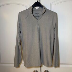 Rhone Element Quarter Zip Pullover Mens Small Heathered Grey Performance Top